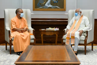 UP CM Yogi Adityanath meets Prime Minister Narendra Modi
