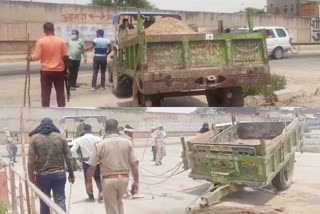 gravel mafia in dholpur  dholpur latest news  बजरी माफिया  firing on police  धौलपुर की ताजा खबरें  पुलिस पर ट्रैक्टर चढ़ाने का प्रयास  धौलपुर में पुलिस पर फायरिंग