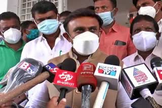 minister sudhakar reaction