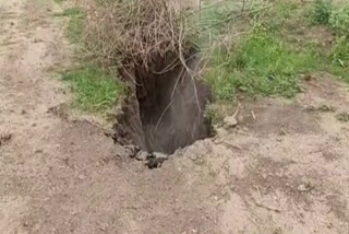 Cave made with loud sound in the field