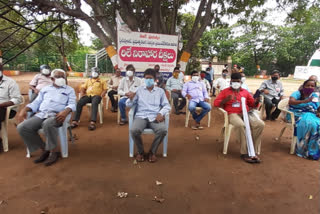 protests against the privatization of Visakhapatnam steel