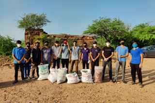नाहरगढ़ के जंगलों में चलाया सफाई अभियान, Cleanliness campaign launched in the forests of Nahargarh