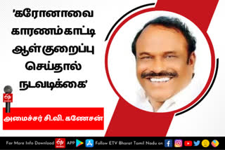 அமைச்சர் சி.வி. கணேசன்