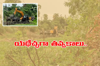 Arbitrary soil excavations in the coastal areas of Repalle