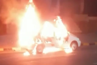 car fire