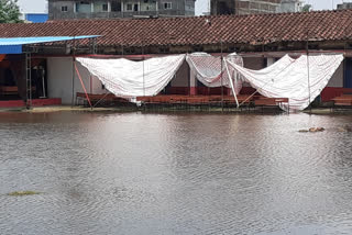 rain water entered the school