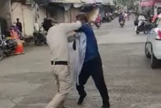 Policeman and farmer clash