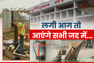 Arrangement of fire extinguishers in Ranchi hospitals
