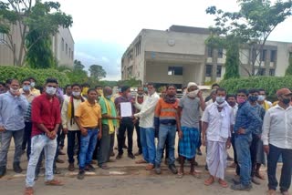 Villagers protest in premises of Adani Vidya Mandir