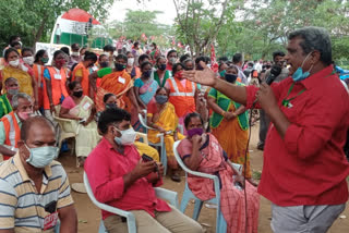 protest against privatisation of visakha steel plant