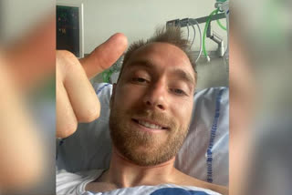 christian Eriksen sends first public thank you message and photo from hospital