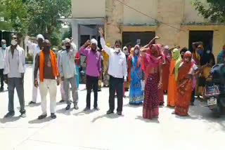 protest in alwar,  water problem in alwar