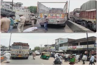 Accident: દહેગામ એસટી ચોક પાસે ટ્રકે બાઇકને અડફેટે લેતા વૃદ્ધાનું ઘટનાસ્થળે જ મોત