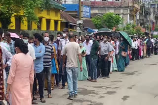 wailing situation at vaccine centre in Sivasagar