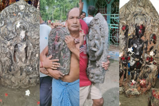 Four rare and antique ancient idols have been recovered in west bengal