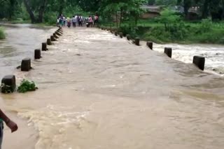 বৃষ্টিতে পুরুলিয়ার দামোহিনী নদীর জলে ডুবে গেল সেতু; সমস্যায় সাধারণ মানুষ