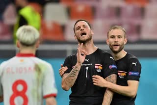 'insulting' behaviour  Austria striker  Arnautovic  മാർകോ അർനോട്ടോവിച്ച്  Marko Arnautovic  Netherlands  യൂറോ കപ്പില്‍ ഓസ്ട്രിയന്‍ താരത്തിന് വിലക്ക്  മാസിഡോണിയ  യുവേഫ