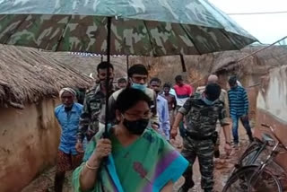 MLA Savita Mahto visited four elephant affected villages