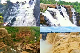 View of the beautiful waterfalls of Bastar
