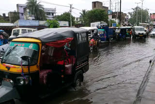 water logging due to heavy rain in Samastipur