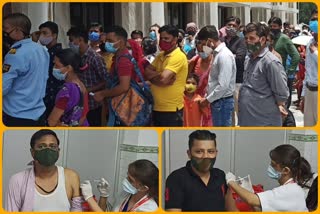 vaccination camp organised at pahari wala gurudwara of greater kailash delhi