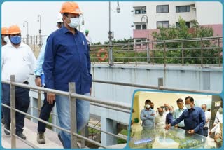 delhi water minister inspects pappankalan stp