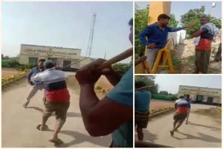 Fighting in front of police post