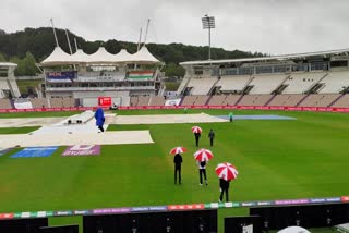 WTC final: Match officials on the field as it continues to drizzle in Southampton