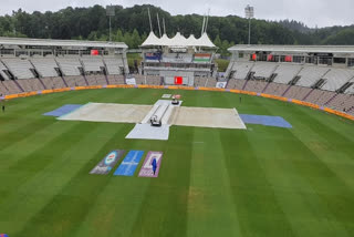 WTC Final: Rain washes out first session on Day 1 in Southampton  സതാംപ്‌റ്റണ്‍  ഇന്ത്യ ന്യൂസിലന്‍ഡ് ടെസ്റ്റ് ചാമ്പ്യൻ ഷിപ്പ്  ലോക ടെസ്റ്റ് ചാമ്പ്യൻഷിപ്പ്  ഇന്ത്യ- ന്യൂസിലാൻഡ് ഫൈനൽ  ഇന്ത്യ- ന്യൂസിലാൻഡ് ഫൈനൽ ആദ്യ സെക്ഷൻ ഉപേക്ഷിച്ചു