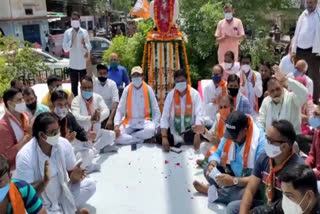 BJP protest in Alwar, water problem in alwar