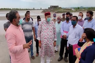 Irrigation Minister Satpal Maharaj inspects