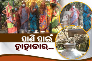 ପିଇବା ପାଣି  ପାଇଁ ଡହଳ ବିକଳ ଏରା ପୁରୁଷୋତ୍ତମପୁର ଗ୍ରାମବାସୀ