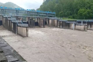 Water released from Gaula barrage