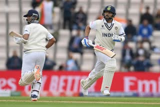 WTC final, Day Two: Pujara falls, but Kohli and Rahane steady ship for India