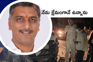 harish rao, road accident