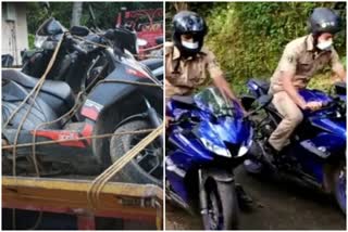Police detained bikes  covid 19  covid 19 lockdown violation  ലോക്ക് ഡൗണ്‍ ലംഘനം  താമരശേരി പൊലീസ്