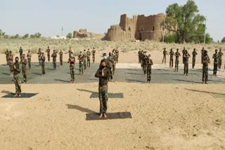 International Yoga Day, Soldiers yoga on Indo-Pak border