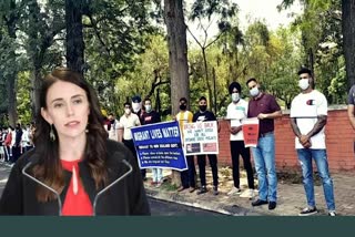 chandigarh students protest newzealand government