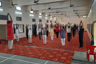Yoga in Mahadev Temple Complex
