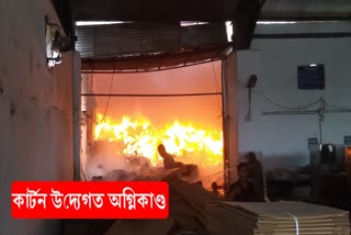 fire in carton industry in north guwahati