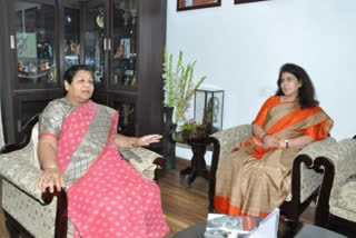 Saroj Pandey with the Governor