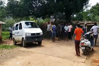 crowd gathered after murder