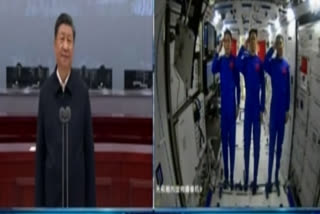 President Xi speaks to Chinese astronauts in space station; says mission an 'important milestone'