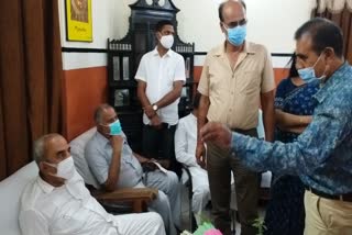 sukhram bishnoi kota visit, congress workers ruckus in kota