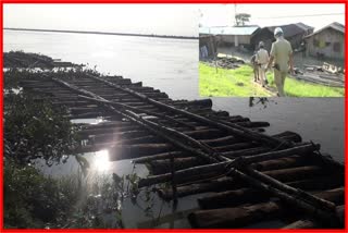 Smuggled wood seized on brahmaputra bank