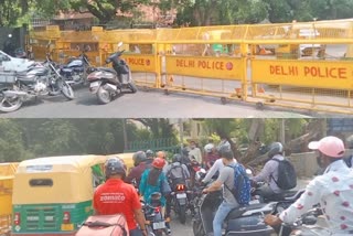 people facing problem due to saket main road seal