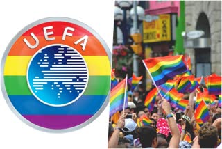 UEFA  rainbow  Hungary  'rainbow lights' in Munich  rainbow lights  മഴവില്‍ നിറം  ലോഗോ  യുവേഫ