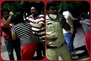 miscreants beat up girl in front of police