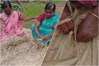 Karthiyani and sisters resumes making of mat of woven pandanus leaves  mat of woven pandanus leaves  pandanus leaves  mat  തഴപ്പായ  ഉപജീവനത്തിനൊപ്പം കലയും  തഴപ്പായ നിർമാണം പുനരാരംഭിച്ച് കാർത്യായനിയും സഹോദരിമാരും  ചാലിയാർ  കെെതോല