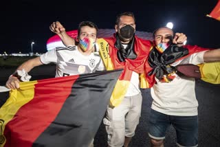 Germany fans  Germany  Euro knockout  Euro cup  യൂറോ കപ്പ്  യൂറോ 2020  ജര്‍മ്മന്‍ ആരാധകര്‍  വെംബ്ലി